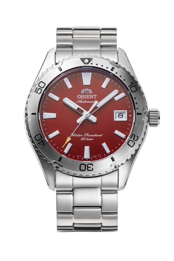 Orient Mako RA-AC0Q09R30B Otomatik Çelik Gri Kırmızı Kadran Safir Cam 20 ATM 40 mm Erkek Kol Saati