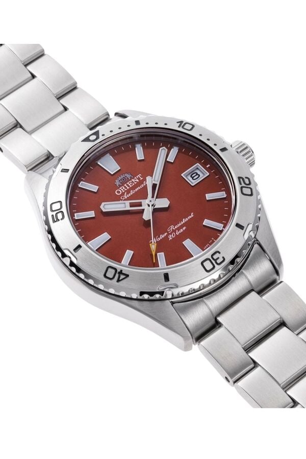 Orient Mako RA-AC0Q09R30B Otomatik Çelik Gri Kırmızı Kadran Safir Cam 20 ATM 40 mm Erkek Kol Saati
