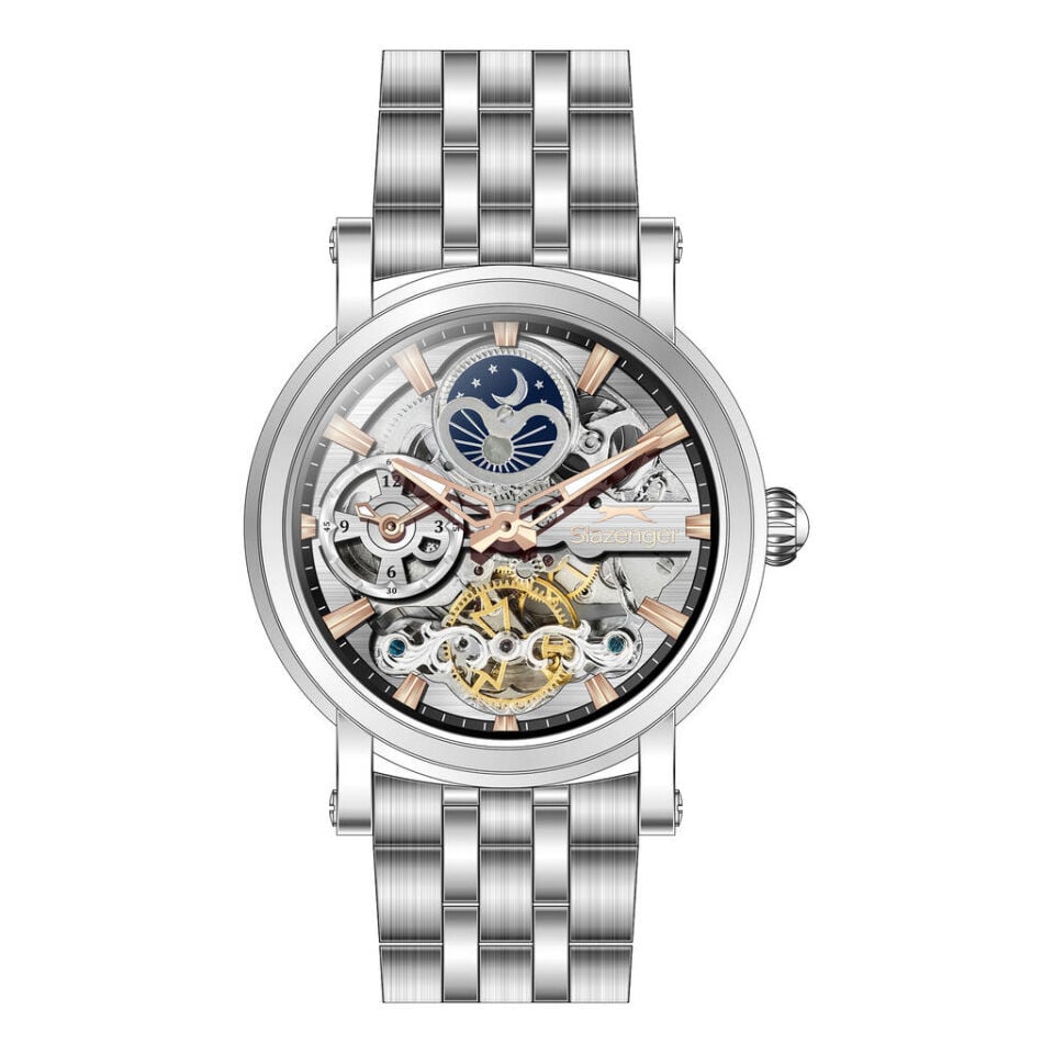 Slazenger SL.09.2611.1.330 Otomatik Çelik Gri 10 ATM 46 mm Erkek Kol Saati