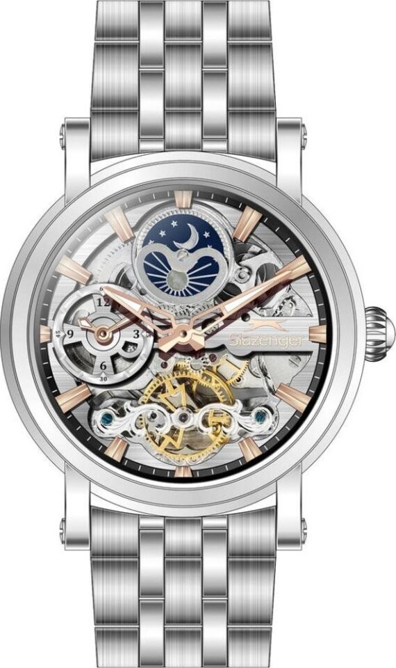 Slazenger SL.09.2611.1.330 Otomatik Çelik Gri 10 ATM 46 mm Erkek Kol Saati