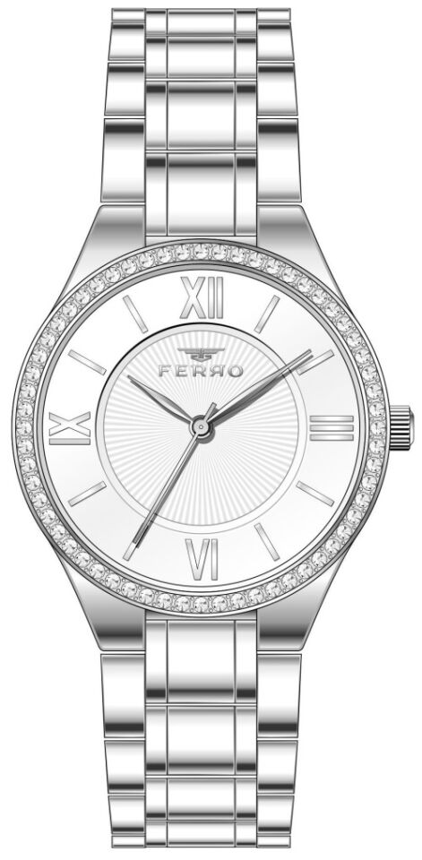 Ferro 34 mm Gümüş Çelik Kordon Kadın Kol Saati FL21262A-A FL21262A-A