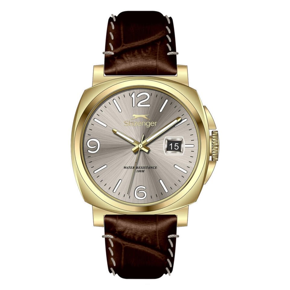 Slazenger SL.09.2656.1.130 Quartz Deri Kahverengi 10 ATM 40 mm Erkek Kol Saati