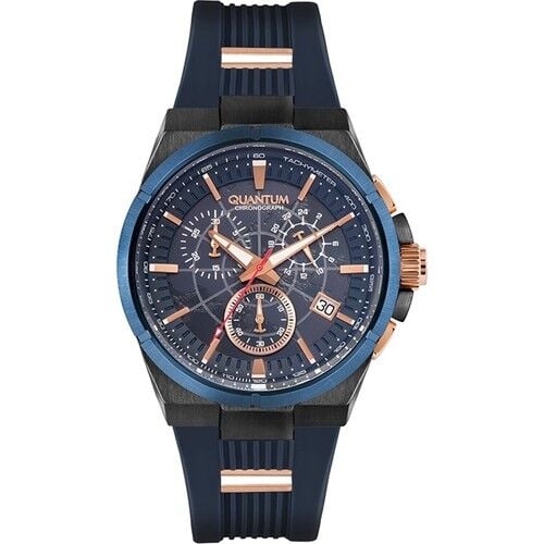 Quantum HNG808.099 45 mm Lacivert Silikon Erkek Saat