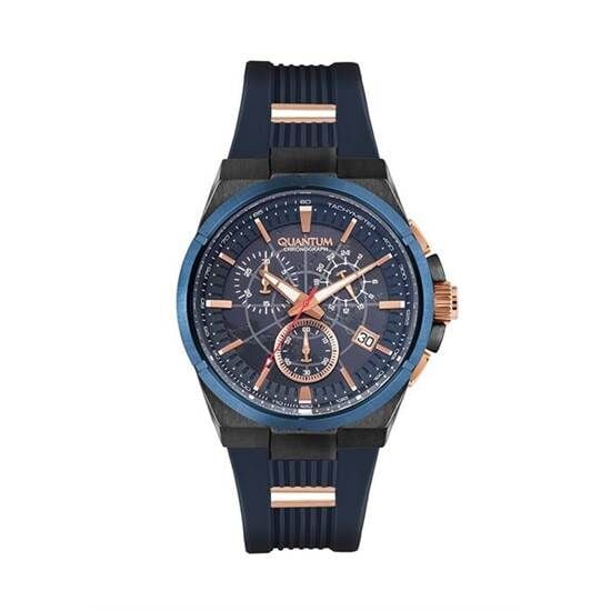 Quantum HNG808.099 45 mm Lacivert Silikon Erkek Saat