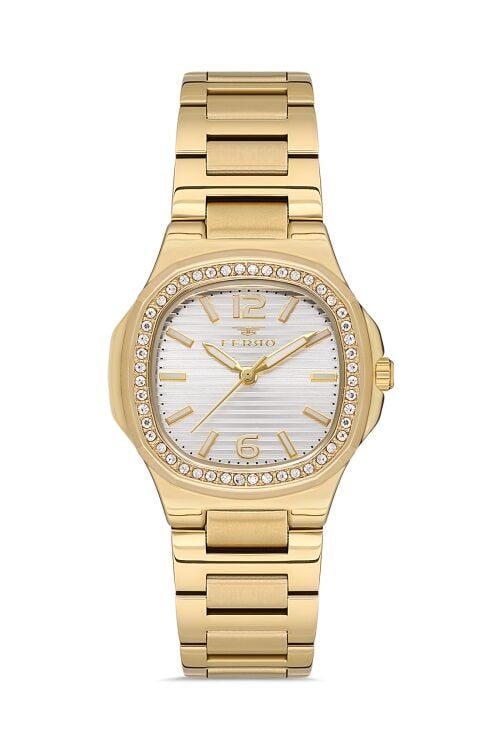 Ferro Sarı Çelik Kordon Kadın Kol Saati FL21366A-B