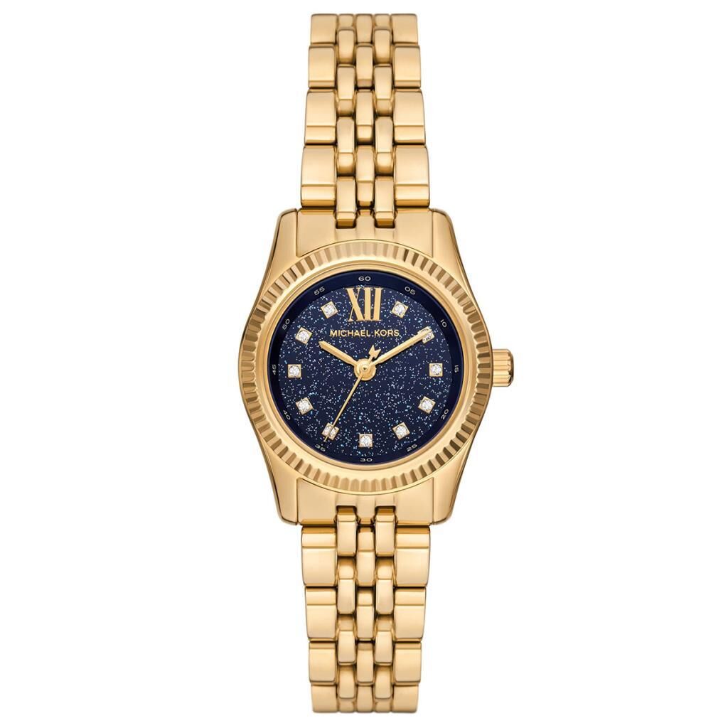 Michael Kors MK4802 Quartz Çelik Altın Rengi Mavi Kadran 26 mm Kadın Kol Saati