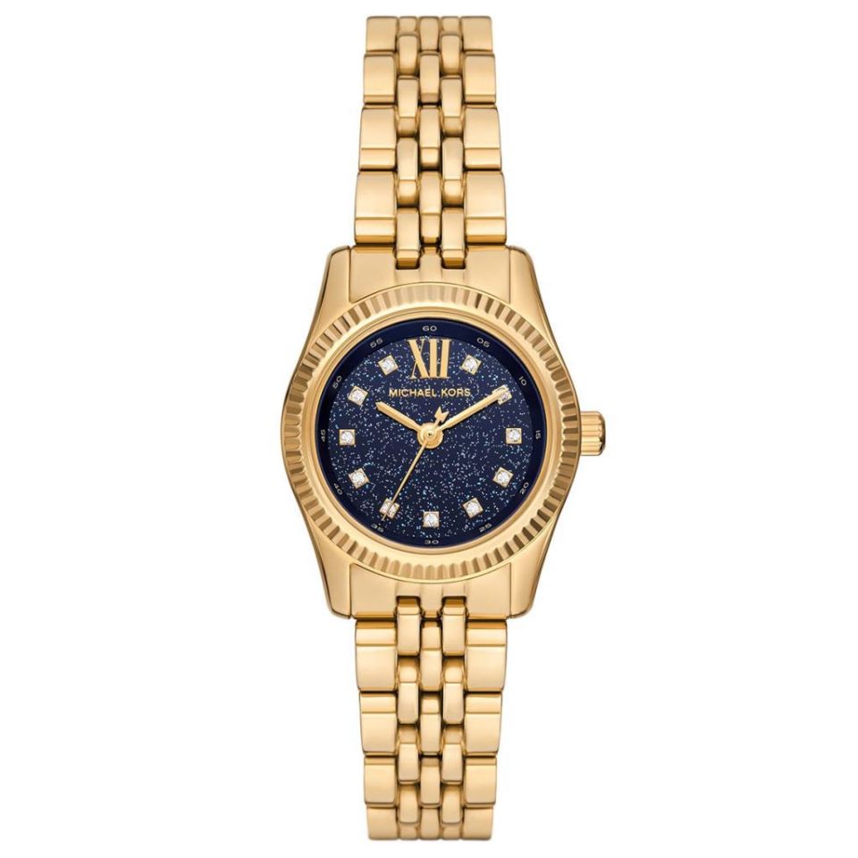 Michael Kors MK4802 Quartz Çelik Altın Rengi Mavi Kadran 26 mm Kadın Kol Saati