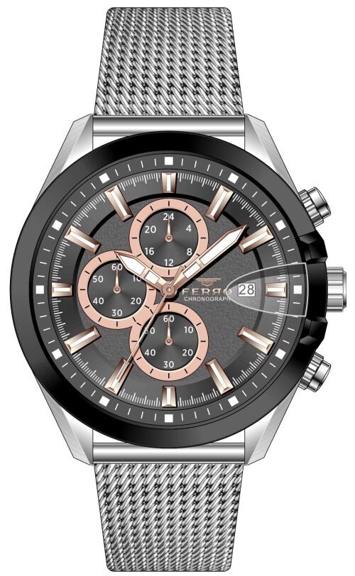 Ferro 46 mm Gümüş Hasır Kordon Erkek Kol Saati FM31306C-J2 FM31306C-J2