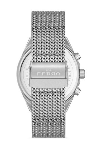 Ferro 46 mm Gümüş Hasır Kordon Erkek Kol Saati FM31306C-J2 FM31306C-J2