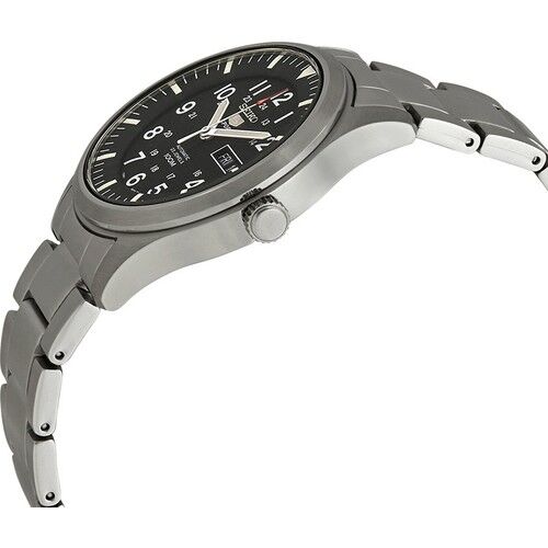 Seiko 5 SNZG13K1 Otomatik Çelik Gri Siyah Kadran 10 ATM 42 mm Nato Kordon Hediyeli Erkek Kol Saati