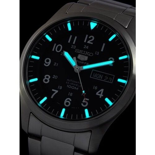 Seiko 5 SNZG13K1 Otomatik Çelik Gri Siyah Kadran 10 ATM 42 mm Nato Kordon Hediyeli Erkek Kol Saati