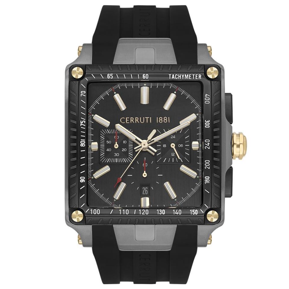 CERRUTI 1881 CIWGO0018811 Quartz Silikon Siyah 44 mmx55 mm Erkek Kol Saati