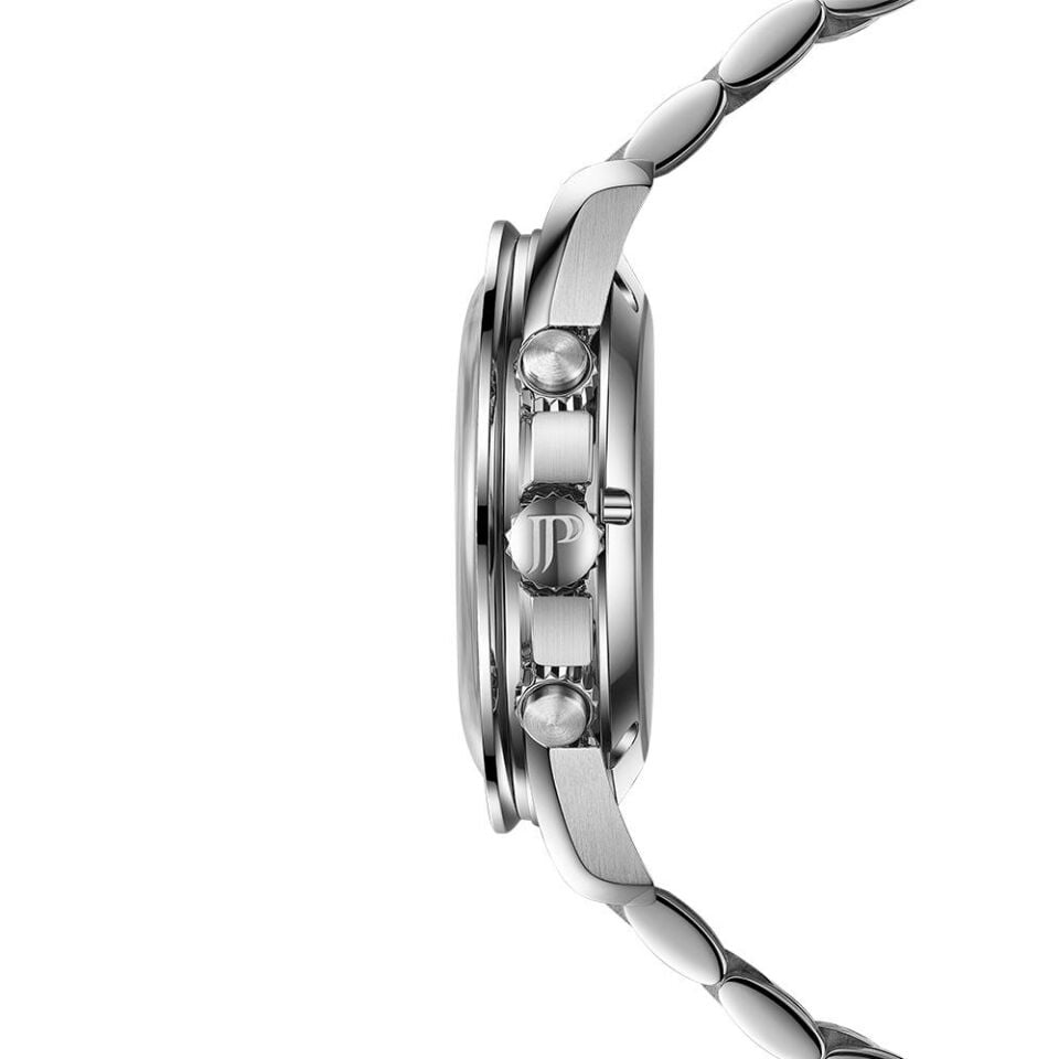 Jacques Philippe JPQGC43133 Swiss Made Quartz Çelik Gri Lacivert Kadran Safir Cam 10 ATM 44 mm Erkek Kol Saati