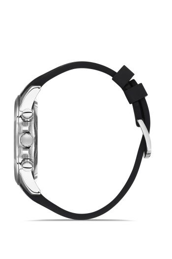 Ferro FM11379DWT-J Quartz Çelik Silikon Siyah 46 mm Erkek Kol Saati
