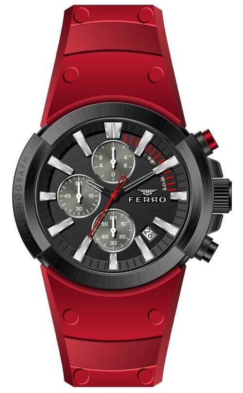 Ferro FM11002D-M 44 mm Kırmızı Erkek Kol Saati