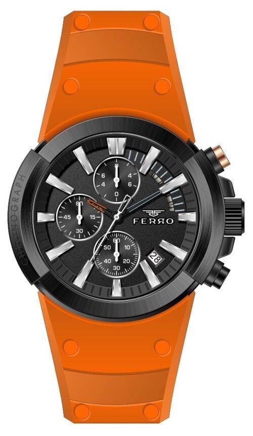 Ferro FM11002D-O 44 mm Turuncu Erkek Kol Saati