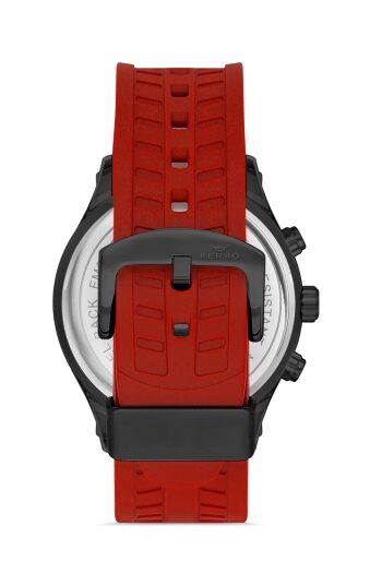 Ferro Kırmızı Silikon Kordon Erkek Kol Saati FM31354D-ZF2 Fonksiyonları Aktif 3 ATM Su Geçirmez