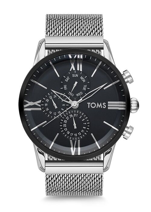 Toms Gümüş Hasır Kordon Erkek Kol Saati TM1536C-1052-J