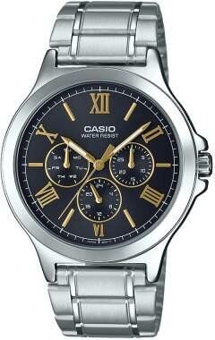 Casio MTP-V300D-1A2UDF Quartz Çelik Gri Siyah Kadran 42 mm Erkek Kol Saati
