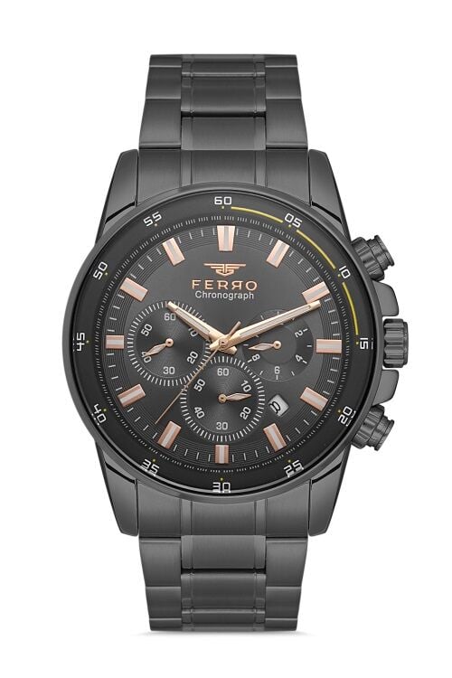 Ferro Gri Çelik kordon Erkek Kol Saati FM31302A-V