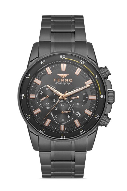 Ferro Gri Çelik kordon Erkek Kol Saati FM31302A-V