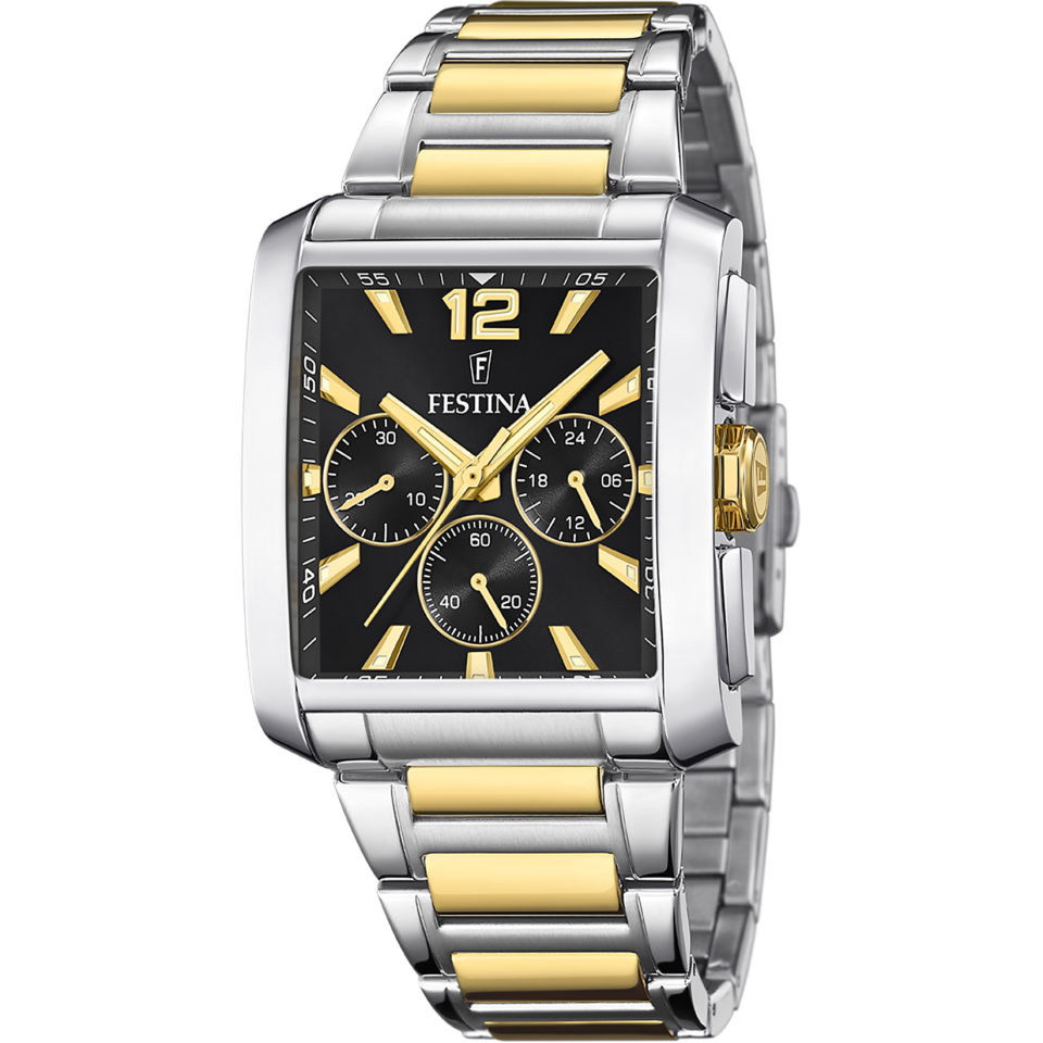 Festina F20637/4 Quartz Çelik Altın/Gri Siyah Kadran 38 mm Erkek Kol Saati