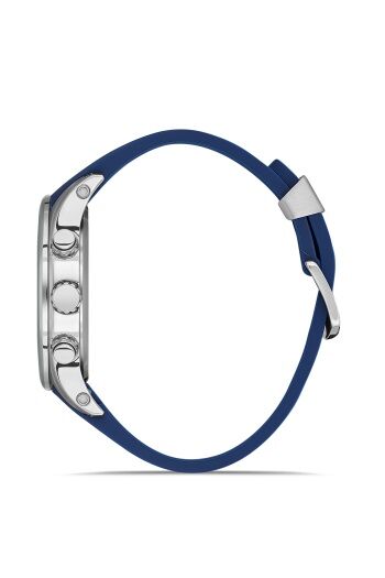 Ferro Lacivert Silikon Kordon Erkek Kol Saati FM31354D-L Tüm Fonksiyonları Aktif 3 ATM Su Geçirmez