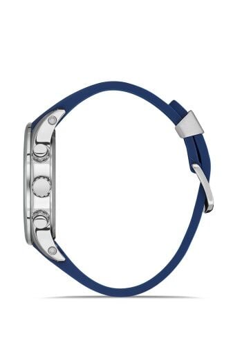 Ferro Lacivert Silikon Kordon Erkek Kol Saati FM31354D-L Tüm Fonksiyonları Aktif 3 ATM Su Geçirmez