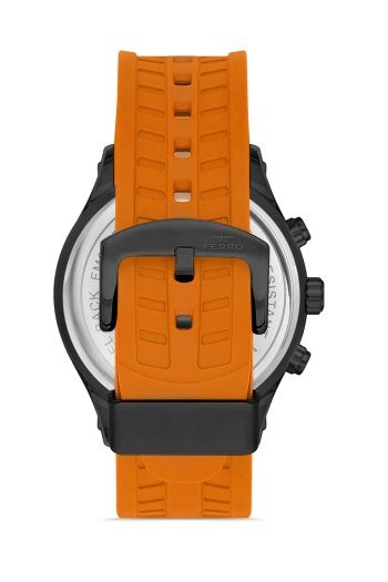 Ferro Turunucu Silikon Kordon Erkek Kol Saati FM31354D-ZO Fonksiyonları Aktif 3 ATM Su Geçirmez