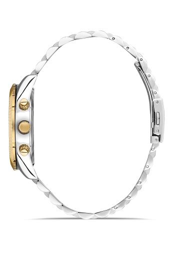 Ferro - FM31289A-D  43 mm Silver-Gold Erkek Kol Saati