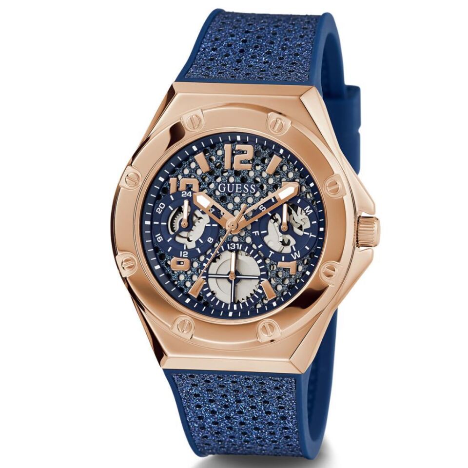 Guess GUGW0620L3 Quartz Silikon Mavi Rose Kasa 40 mm Kadın Kol Saati