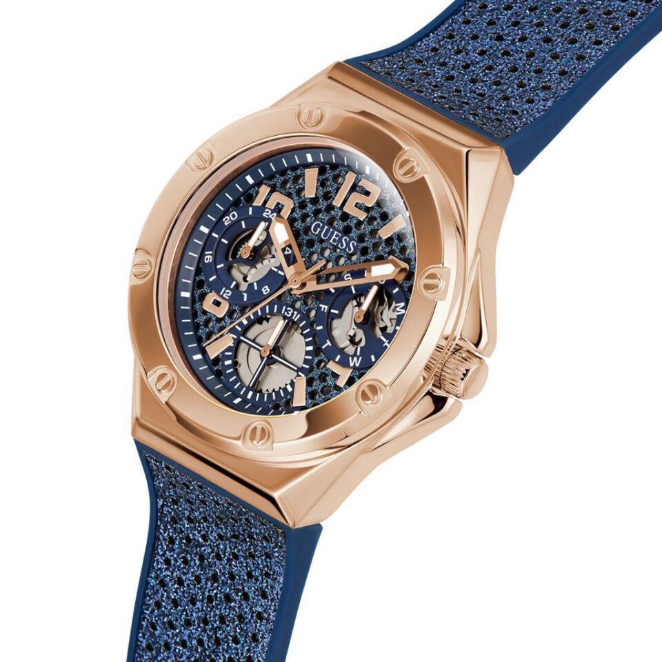 Guess GUGW0620L3 Quartz Silikon Mavi Rose Kasa 40 mm Kadın Kol Saati