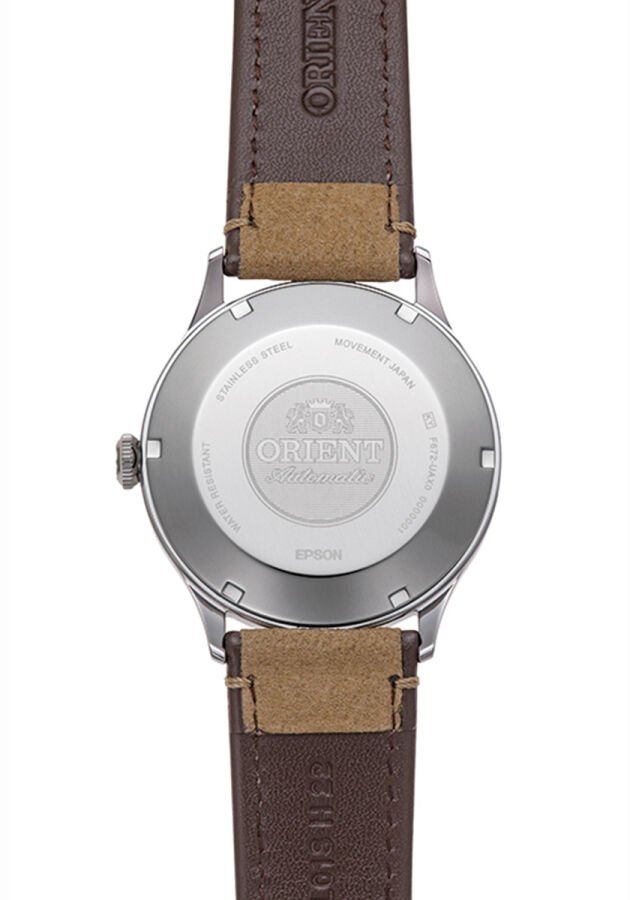 Orient Bambino RA-AC0P01E30B Kurmalı Otomatik Deri Kahverengi Yeşil Kadran 42 mm Erkek Kol Saati