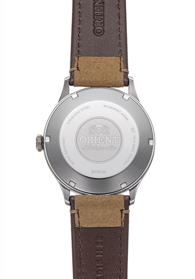 Orient Bambino RA-AC0P01E30B Kurmalı Otomatik Deri Kahverengi Yeşil Kadran 42 mm Erkek Kol Saati