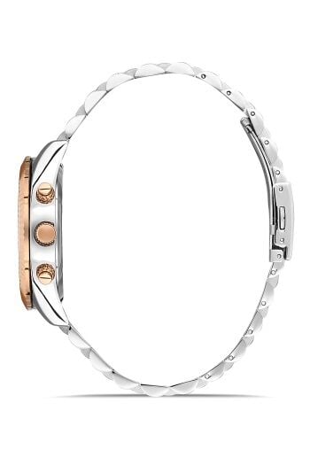 Ferro - FM31289A-E3 43 mm Silver/Rose Erkek Kol Saati