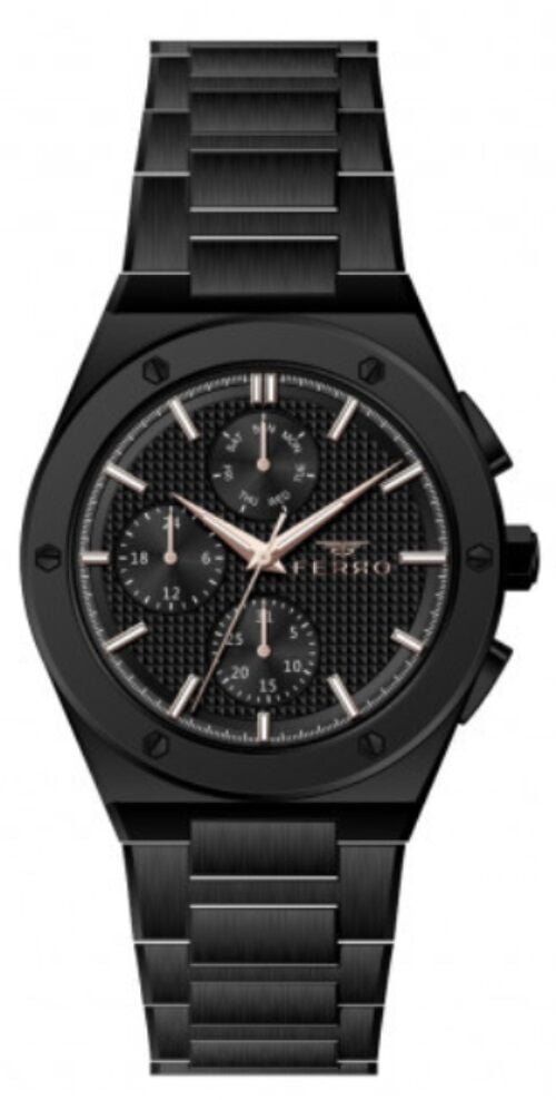 Ferro FM41102A-G 44 mm Siyah Erkek Kol Saati
