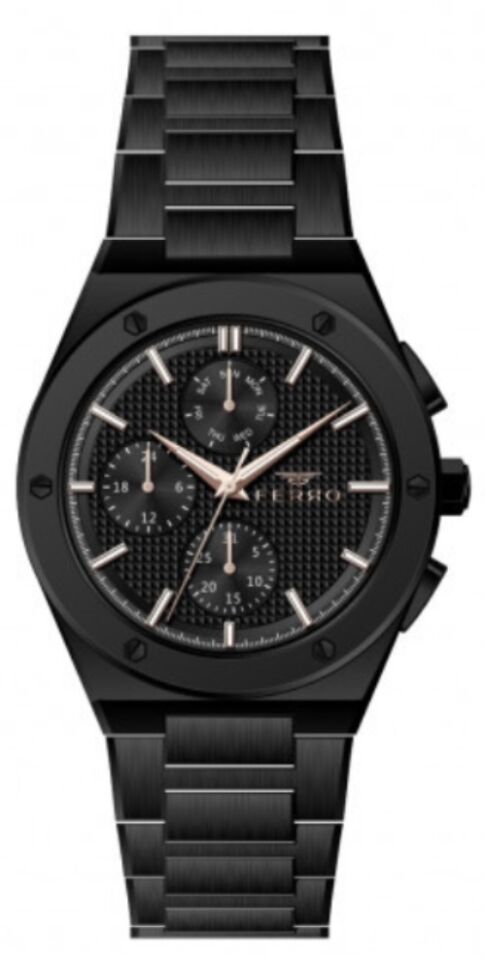 Ferro FM41102A-G 44 mm Siyah Erkek Kol Saati
