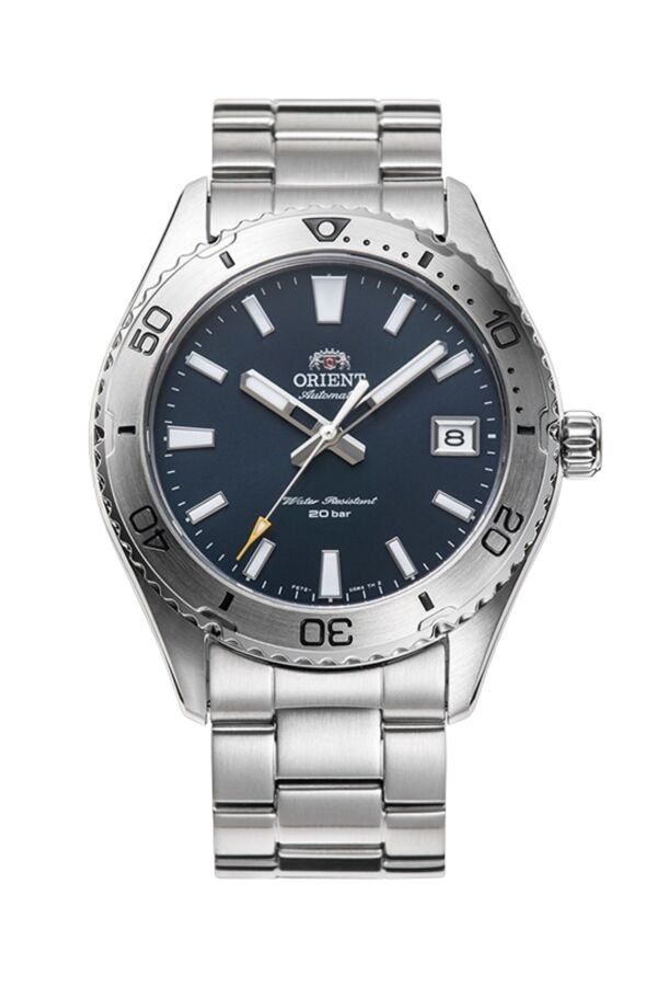 Orient Mako RA-AC0Q02L30B Kurmalı Otomatik Çelik Gri Lacivert Kadran 40 mm Erkek Kol Saati