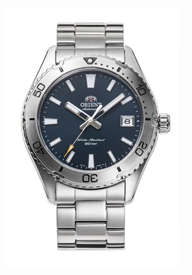 Orient Mako RA-AC0Q02L30B Kurmalı Otomatik Çelik Gri Lacivert Kadran 40 mm Erkek Kol Saati