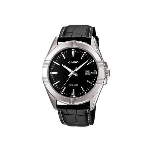 Casio MTP-1308L-1AVDF Quartz Deri Siyah 44 mm Erkek Kol Saati