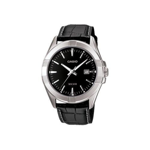 Casio MTP-1308L-1AVDF Quartz Deri Siyah 44 mm Erkek Kol Saati