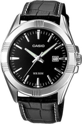 Casio MTP-1308L-1AVDF Quartz Deri Siyah 44 mm Erkek Kol Saati