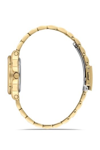 Ferro Sarı Çelik Kordon kadın Kol Saati FL21478A-B 3ATM Su Geçirmez 2 Yıl Garantili HediyePaketli