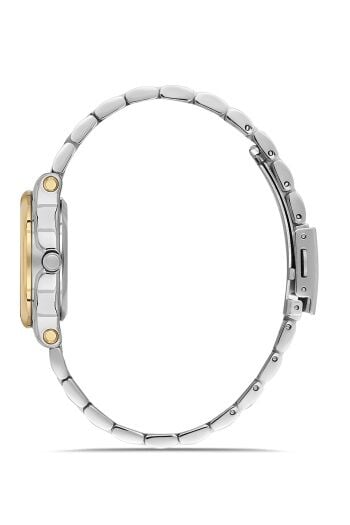 Ferro Sarı ve Gümüş Çelik Kordon Kadın Kol Saati FL21478AWT-D6 3ATM Su Geçirmez 2 Yıl Garantili