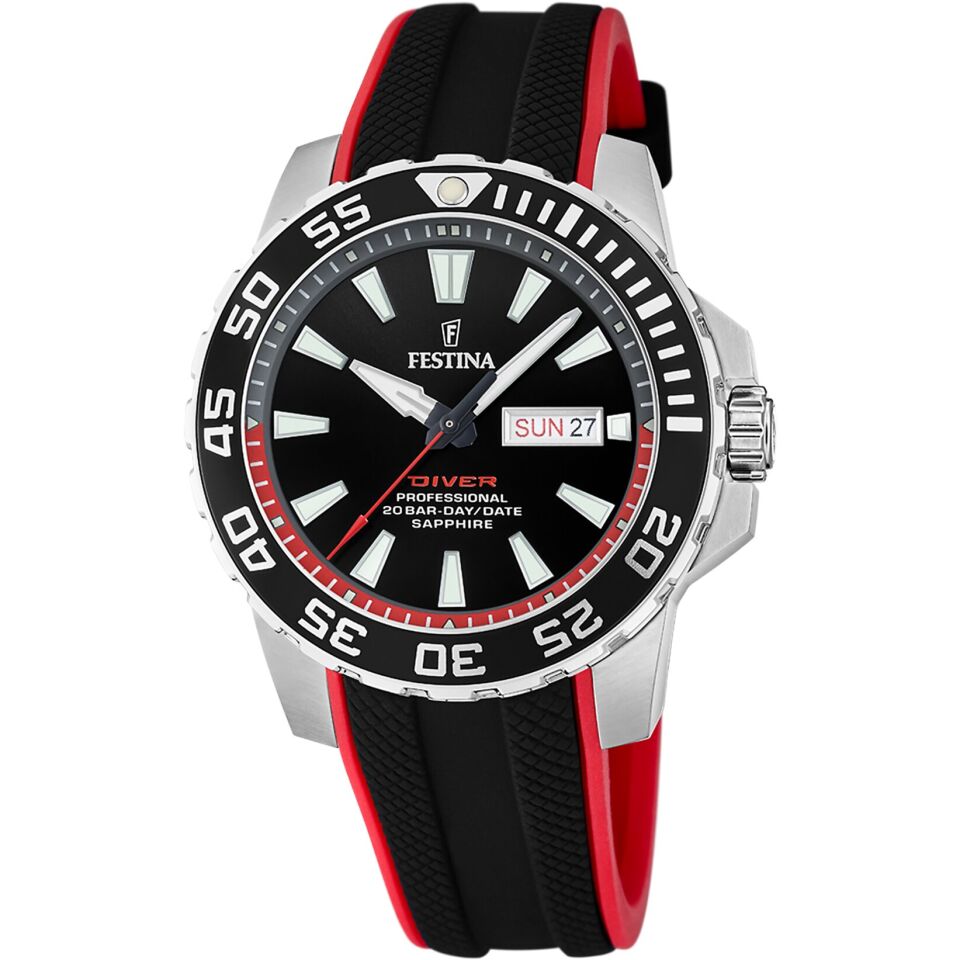 Festina F20662/3 Analog Kauçuk Siyah Safir Cam 20 ATM 45 mm Erkek Kol Saati