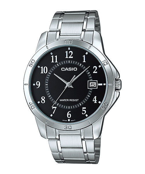 Casio MTP-V004D-1BUDF Quartz Çelik Gri Siyah Kadran 42 mm Erkek Kol Saati