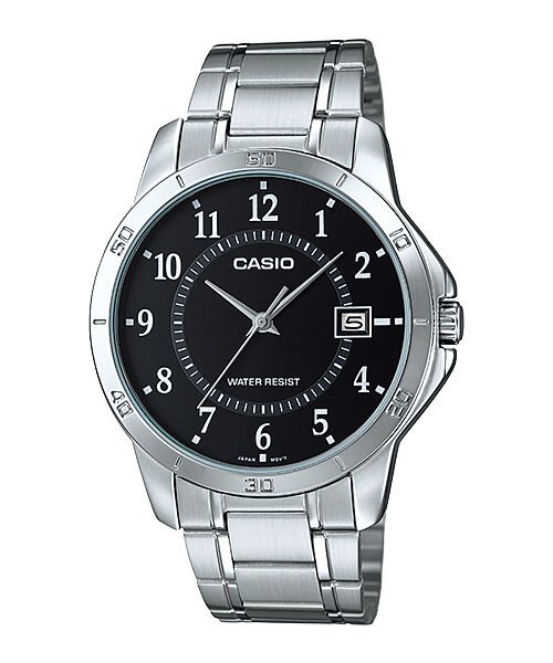 Casio MTP-V004D-1BUDF Quartz Çelik Gri Siyah Kadran 42 mm Erkek Kol Saati
