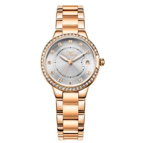 Ferro Rose Çelik Kordon Kadın Kol Saati FL21349A-C 3ATM Su Geçirmez 2 Yıl Garantili HediyePaketli