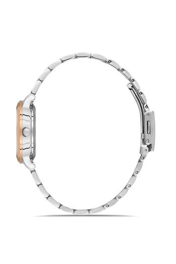 Ferro Quartz Çelik Rose/Gri 30 mm Kadın Kol Saati