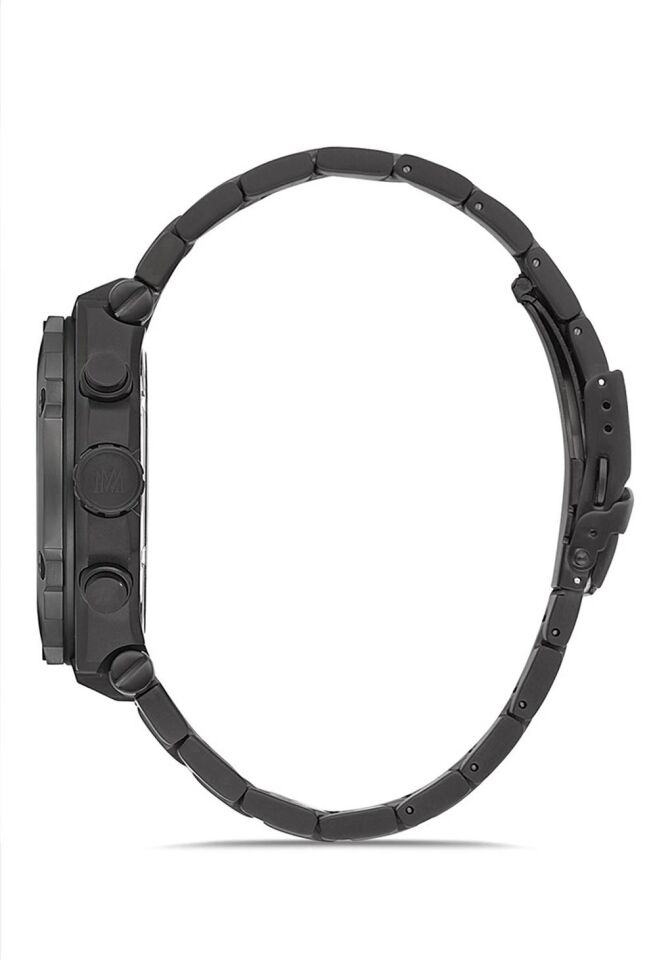 Momentus SM354B-04KM Quartz Çelik Siyah 47 mm Erkek Saat